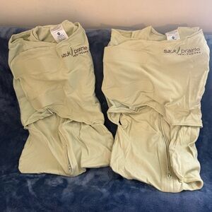 Halo Sage Green SleepSack swaddles, Newborn size (set of 2)